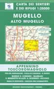 mappa topografica n.28 - Mugello e Alto Mugello - con Passo del Muraglione, il Giogo, Marradi, Borgo S. Lorenzo, Vicchio, S. Godenzo - nuova edizione