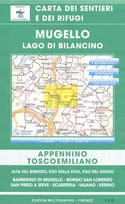 mappa topografica n.27 - Mugello, Lago di Bilancino, Passo della Futa, Scarperia, S.Piero a Sieve, Barberino di Mugello, Vaiano, Vernio