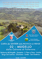 mappa n.02 Mugello Via Dei, Sentiero Italia, Alta dei Parchi, Cammino di Dante, Foreste Sacre, Sant'Antonio, Romea Guidi con Barberino Mugello, Scarperia, S. Piero a Sieve, Vicchio, Borgo San Lorenzo, Dicomano, Londa, Godenzo carta sentieri rifugi, CAI numerati, sorgenti, cascate, punti panoramici, aree pic nic e campeggi 2022