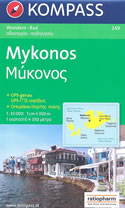 mappa topografica n.249 - Mykonos, Delos, Rinia, Tragonisi (isole della Grecia) - mappa escursionistica, con spiagge, percorsi per il trekking, luoghi panoramici e parchi naturali - compatibile con GPS - nuova edizione