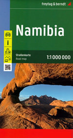 mappa Namibia stradale con parchi naturali, rete stradale, del di Windhoek e indice località le Windhoek, Lüderitz, Swakopmund, Walvis Bay, Mariental, Keetmanshoop, Karasburg, Otjiwarongo, Ondangwa, Tsumeb, Katima Mulilo, Rundu, Rehoboth, Livingstone 2023