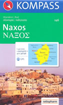 mappa topografica n.246 - Naxos (Grecia) - con coordinate per sistemi GPS - nuova edizione
