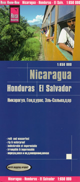 mappa stradale Nicaragua, Honduras, El Salvador - mappa stradale - impermeabile e antistrappo - nuova edizione