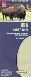 mappa stradale n.2 - USA Centro-NordOvest - con Idaho, Montana, Wyoming, North Dakota, South Dakota, Nebraska - Mappa Plastificata