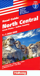 mappa n.02 USA North Central, Great Plains, Indian Country con Cheyenne, Badlands, Black Hills, Mt Rushmore, and South Dakota, Nebraska, Montana, Wyoming, Minnesota, Iowa cartografia aggiornata, dettagliata e facile da leggere + stradale