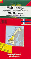 mappa stradale N. 2 - Norvegia Centro - Alesund, Lillehammer, Trondheim