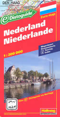 mappa stradale Olanda e Paesi Bassi/Nederland/Netherlands - con Amsterdam, Rotterdam, Eindhoven, Utrecht, Groningen, Den Haag/L'Aia - nuova edizione