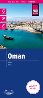 mappa Oman con Muscat, Sur, Al Duqm, Masirah, Salalah, Dhofar, Hajar Gharbi, Jiddat Harasis impermeabile e anti strappo 2024