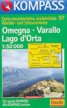 mappa topografica n.97 - Omegna, Varallo e Lago d' Orta