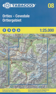 mappa n.008 Ortles, Cevedale con Parco Nazionale Stelvio, Bormio, Passo Cristallo, Valfurva, Solda, Peio, Trafoi, Gomagoi, S. Maria, Cresta di Reit, Königspitze/Il Gran Zebru, M. Vioz, Caterina, Sobretta, V. Rezzalo, Gavia reticolo UTM compatibile GPS impermeabile, antistrappo, plastic free, eco friendly 2023