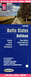 mappa Paesi Baltici (Estonia, Lettonia, Lituania) con Riga, Vilnius, Tallinn impermeabile e antistrappo
