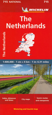 mappa stradale Paesi Bassi / Olanda - con Amsterdam, Rotterdam, Den Haag - mappa stradale Michelin n.715 - EDIZIONE 2024