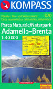 mappa topografica n.070 - Parco Naturale Adamello-Brenta - con Ponte di Legno, Madonna di Campiglio, Trento, Val di Non, Val Camonica