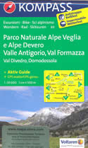 mappa topografica n.89 - Parco Naturale Alpe Veglia, Alpe Devero, Valle Antigorio, Val Formazza, Val Divedro, Domodossola, M. Leone, Gondo, Varzo, Trontano, S. Maria Maggiore, Pizzo Nona, Baceno, Binn, Fiesch - mappa plastificata, compatibile con GPS