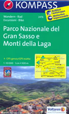 mappa topografica n.2476 - Parco Nazionale del Gran Sasso, Monti della Laga, Ascoli Piceno, Teramo, Monti Sibillini, Norcia, M. Gorzano, L'Aquila, Corno Grande, Castel del Monte, Civitella del Tronto - mappa plastificata - compatibile con GPS - nuova edizione