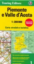 mappa stradale regionale Piemonte e Valle d'Aosta - mappa plastificata