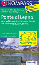 mappa n.107 Ponte di Legno, Alta Val Camonica, Passo del Tonale, Parco Nazionale Stelvio, Vezza, Gruppo Presanella, Mezzana, Peio, Naturale Adamello Brenta, Vermiglio, Genova plastificata, compatibile con GPS