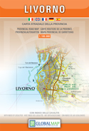 mappa stradale provinciale Provincia di Livorno - con Montenero, Calafuria, Quercianella, Monti Livornesi, Lago di Santa Luce, Castiglioncello, Cecina, Piombino, Follonica, Isola d'Elba, Gorgona, Capraia, Pianosa, Montecristo - Edizione 2024