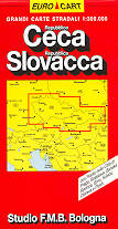mappa stradale Repubblica Ceca e Repubblica Slovacca
