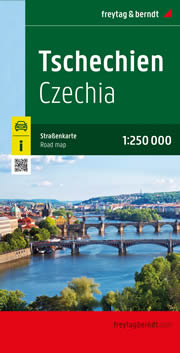 mappa stradale Repubblica Ceca - mappa stradale con luoghi panoramici, distanze stradali, indice delle località - con Praga, Liberec, Plzen, Brno, Olomouc, Ostrava - Edizione Dicembre 2023