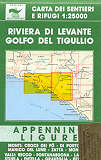 mappa topografica 6/8 - Riviera di levante, Golfo del Tigullio, Appennino Ligure, Portofino, Sestri Levante