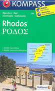 mappa topografica n.248 - Rodi / Rhodos - mappa escursionistica, plastificata, con spiagge, percorsi per il trekking, luoghi panoramici e parchi naturali