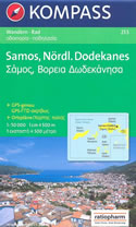 mappa topografica n.253 - Samos, Ikaria, Fourni, Arki, Patmos, Lipsi (isole della Grecia) - mappa escursionistica, plastificata, con spiagge, percorsi per il trekking, luoghi panoramici e parchi naturali - compatibile con GPS - nuova edizione