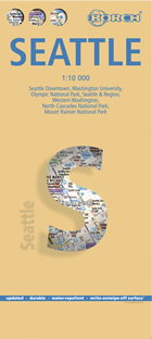 mappa Seattle città plastificata, impermeabile, scrivibile e anti strappo dettagliata facile da leggere, con trasporti pubblici, attrazioni luoghi di interesse