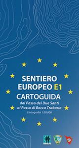 guida Sentiero Europeo E1 CartoGuida per il Trekking dal Passo dei Due Santi al di Bocca Trabaria con cartografia 1:50.000 Cisa, Lago Santo Parmense, del Cerreto, Abetone, Scaffaiolo, Futa, Muraglione, Badia Prataglia, Chiusi Verna