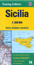 mappa stradale regionale Sicilia - mappa stradale - con distanze stradali, percorsi panoramici - nuova edizione