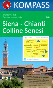 mappa Siena, Chianti, Colline Senesi n.661 carta dei sentieri Colle Val d'Elsa, Monteriggioni, Sovicille, Castelnuovo Berardenga, Rapolano Terme, Asciano, Monteroni d'Arbia, Ambra, Murlo, Pianella, Rosia, S. Rocco a Pilli, Poggibonsi, Pievescola