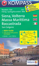 mappa topografica n.2462 - Siena, Volterra, Massa Marittima, Roccastrada, San Galgano, Pomarance, Colline Metallifere, Petriolo, Gavorrano, Vetulonia, Monteriggioni - con informazioni turistiche, sentieri CAI, percorsi panoramici e parchi naturali - mappa plastificata, compatibile con GPS - nuova edizione