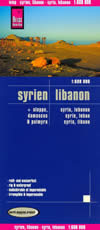 mappa stradale Siria e Libano - con Aleppo, Damasco e Palmyra - mappa stradale impermeabile e antistrappo