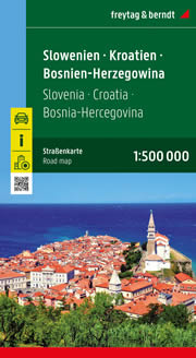 mappa Slovenia, Croazia, Bosnia Erzegovina con Lubiana, Maribor, Kranj, Zagabria (Zagreb), Spalato (Split), Fiume (Rijeka), Osijek, Zara (Zadar), Slavonski Brod, Velika Gorica, Karlovac, Pola (Pula), Sarajevo, Mostar, Banja Luka 2023