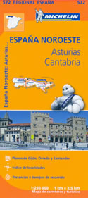 mappa stradale n.572 - Spagna Nord - Asturias, Cantabria - con Oviedo e Santander - nuova edizione