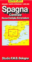 mappa stradale Spagna Centrale, Nuova Castiglia e Estremadura - edizione 2013