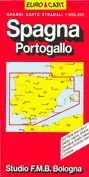 mappa stradale Spagna, Portogallo