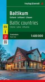 mappa Stati Baltici Estonia, Lettonia, Lituania con Riga, Vilnius, Tallinn stradale 2026