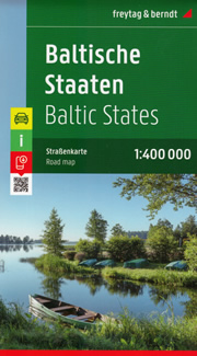 mappa stradale Stati Baltici - Estonia, Lettonia, Lituania - con Riga, Vilnius, Tallinn - mappa stradale - EDIZIONE 2022