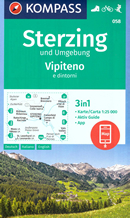 mappa topografica n.058 - Sterzing / Vipiteno - con Monti di Fundres, Val di Fieres, Freienfeld/Campo di Trens, Passo Giovo, Pfitsch/Val di Vizze, Brennero, Colle Isarco, Ridanna, Racines, Moos/Moso, S. Leonardo, Passo di Pennes, Valles, Stubaier Alpen, Monti Sarentini - mappa plastificata, compatibile con GPS - edizione 2023