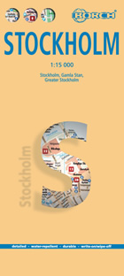 mappa di città Stoccolma / Stockholm - con dettaglio del centro storico, Gamla Stan e dintorni - mappa della città plastificata, impermeabile, scrivibile e anti-strappo - dettagliata e facile da leggere, con trasporti pubblici, attrazioni e luoghi di interesse - nuova edizione