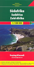 mappa stradale Sudafrica / South Africa - con Johannesburg, Città del Capo/Cape Town, Durban, Germiston, Gauteng, Pretoria, Port Elizabeth, Bloemfontein, Vanderbijlpark, Msunduzi, Pietermaritzburg, Thulamela, Limpopo, Polokwane/Pietersburg - edizione 2013
