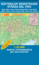 mappa topografica n.049 - Sudtiroler Weinstrasse, Strada del Vino - Appiano, Caldaro, Termeno, Cortaccia, Magrè, Salorno, Roen, Mendola - con reticolo UTM compatibile con sistemi GPS - edizione 2018