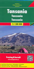mappa stradale Tanzania - Arusha, Dar es Salaam, Dodoma, Iringa, Kagera, Kigoma, Kilimanjaro, Lindi, Manyara, Mara, Mbeya, Morogoro, Mtwara, Mwanza, Pemba, Pwani, Rukwa, Ruvuma, Shinyanga, Singida, Tabora, Tanga, Zanzibar - con spiagge e riserve naturali