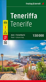 mappa stradale Tenerife / Teneriffa (Isole Canarie) - mappa escursionistica e stradale - con sentieri, spiagge, percorsi panoramici - EDIZIONE 2024