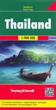 mappa stradale Thailand (Thailandia / Tailandia) - con Bangkok, Chiang Mai, Ubon Ratchathani, Phuket, Hat Yai, Ko Samui - mappa stradale con spiagge, parchi naturali e luoghi panoramici - EDIZIONE Dicembre 2023