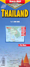 mappa stradale Thailandia / Thailand plastificata