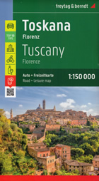 mappa stradale regionale Toscana - mappa stradale - con guida sui vini, percorsi per la bicicletta, informazioni turistiche - EDIZIONE 2022