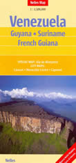 mappa stradale Venezuela - con Guyana, Suriname e French Guiana, Isla Margarita, Caracas, Maracaibo, Cayenne