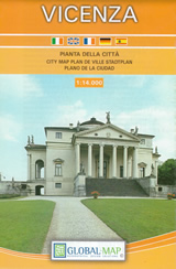 mappa di città Vicenza - mappa aggiornata della città e dintorni - con indice delle strade - EDIZIONE 2024